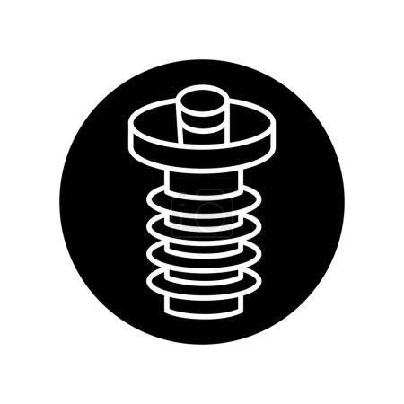 Illustration for Gunn diode black line icon. Pictogram for web page - Royalty Free Image