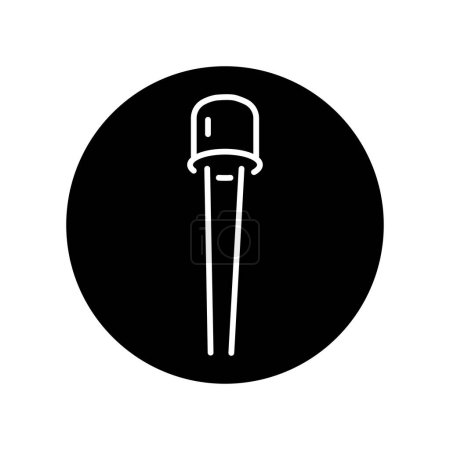 Illustration for Photodiode black line icon. Pictogram for web page - Royalty Free Image
