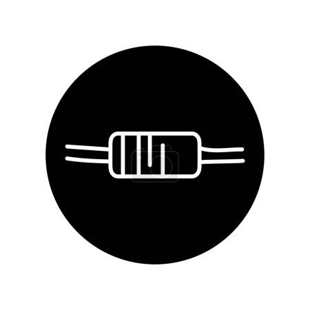 Illustration for Small signal diodes black line icon. Pictogram for web page - Royalty Free Image