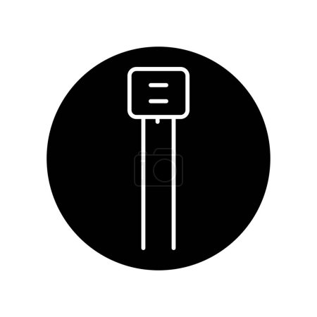 Téléchargez les illustrations : Varactor diodes icône de ligne noire. Pictogramme pour page web - en licence libre de droit