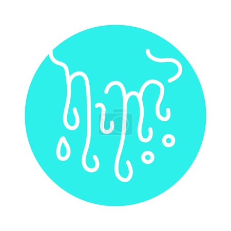 Ilustración de Water splash color line icon. Liquid flow. - Imagen libre de derechos