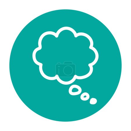 Ilustración de Speech bubble amorphous form color line icon.  Communication cloud. - Imagen libre de derechos