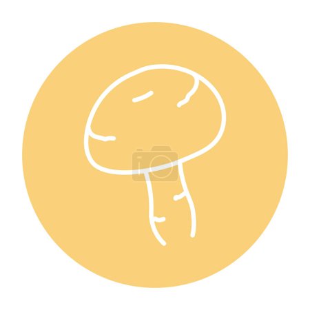 Téléchargez les illustrations : Mushroom color line icon. Cooking ingredient. - en licence libre de droit