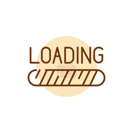 Illustration for Loading color line icon. Website banner. - Royalty Free Image