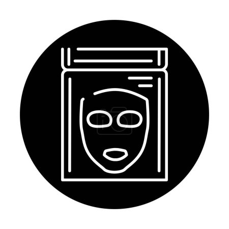 Téléchargez les illustrations : Alginate masque visage couleur ligne icône. Pictogramme pour page web - en licence libre de droit