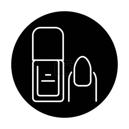 Illustration for Pink nail polish color line icon. Pictogram for web page - Royalty Free Image