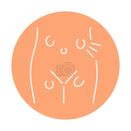 Ilustración de Hernias abdominales icono de línea de color. Enfermedades humanas. - Imagen libre de derechos