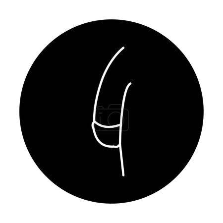 Ilustración de Circumcised penis color line icon. Human diseases. - Imagen libre de derechos