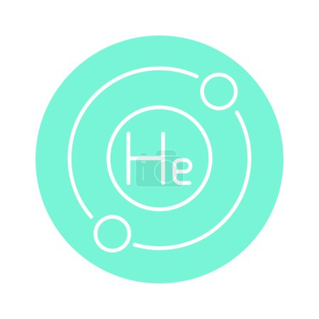 Téléchargez les illustrations : Icône de ligne de couleur formule hélium. Pictogramme pour page web - en licence libre de droit