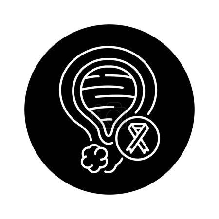 Illustration for Prostate cancer  color line icon. Pictogram for web page - Royalty Free Image
