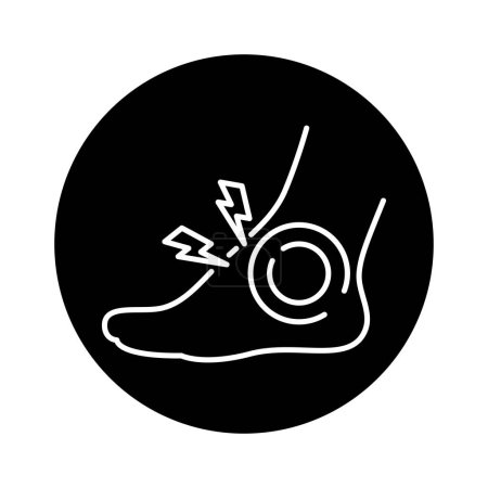 Illustration for Leg sprain color line icon. Pictogram for web page - Royalty Free Image