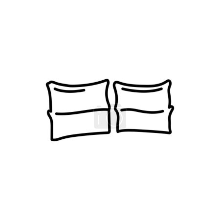 Illustration for Inflatable armbands for kids black line icon. Pictogram for web page - Royalty Free Image