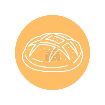Téléchargez les illustrations : Icône de ligne noire pain. Boulangerie. - en licence libre de droit