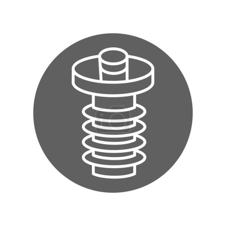 Illustration for Gunn diode black line icon. Pictogram for web page - Royalty Free Image