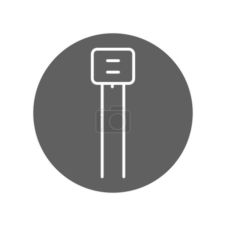Illustration for Varactor diodes black line icon. Pictogram for web page - Royalty Free Image