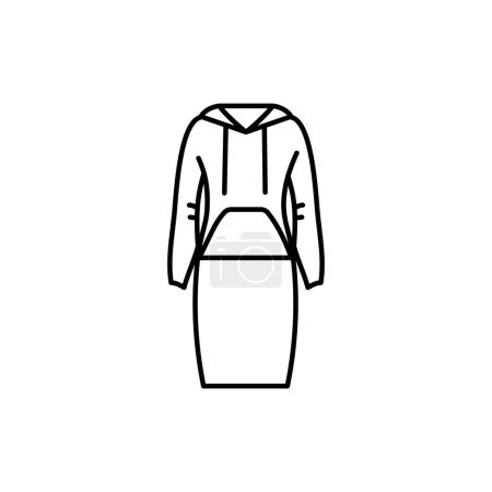 Illustration for Sports dress black line icon. - Royalty Free Image