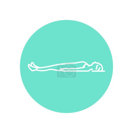 Ilustración de Icono de línea negra de relajación progresiva. Yoga y meditación - Imagen libre de derechos