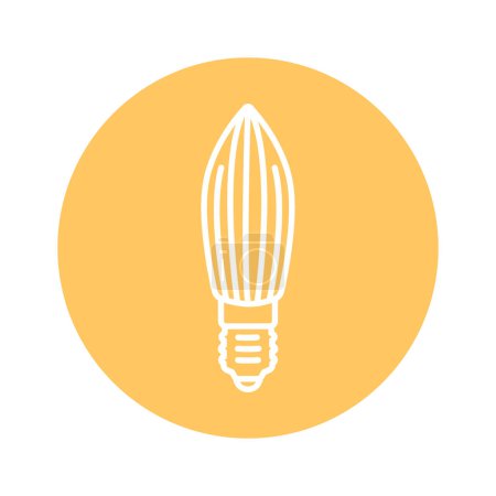 Illustration for LED lamp black line icon. - Royalty Free Image