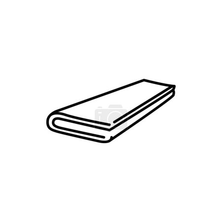 Illustration for Puff pastry black line icon. - Royalty Free Image