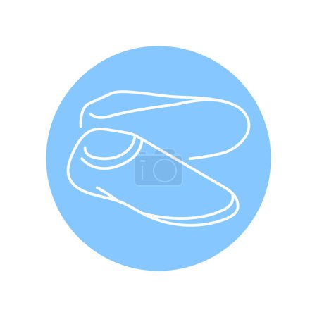 Illustration for Aqua shoes black line icon. Pictogram for web page - Royalty Free Image