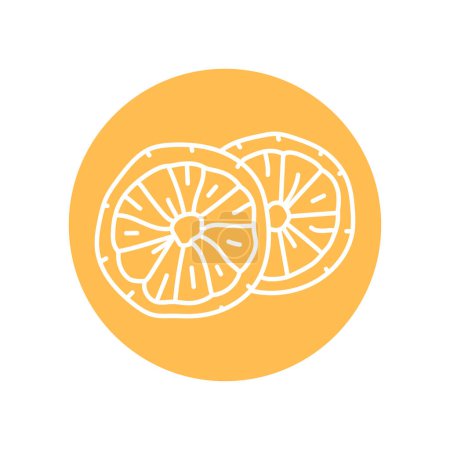 Ilustración de Icono de línea negra naranja seca. Comida orgánica natural súper - Imagen libre de derechos