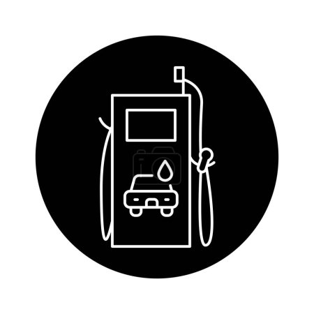 Illustration for Self-service car wash black line icon. Pictogram for web page - Royalty Free Image