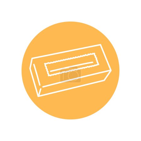 Ilustración de Embalaje de cartón para macarrones icono de línea negra. - Imagen libre de derechos