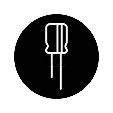 Ilustración de Capasitor icono de línea negra electrolítica. - Imagen libre de derechos