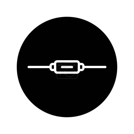 Téléchargez les illustrations : Capasitor polystyrène ligne noire icône. - en licence libre de droit