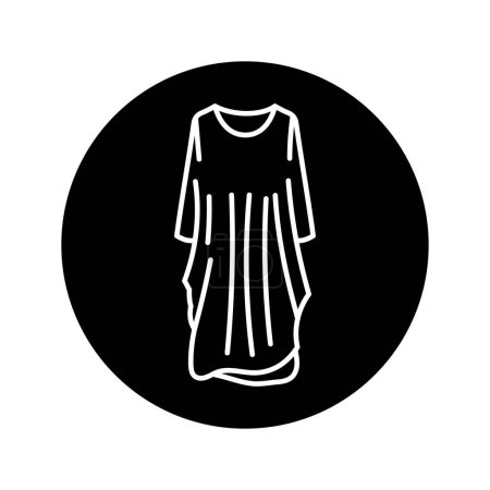 Ilustración de Vestido bolsa línea negra icono. - Imagen libre de derechos