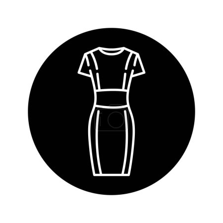 Ilustración de Vestido de vaina línea negra icono. - Imagen libre de derechos