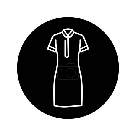 Ilustración de Vestido deportivo línea negra icono. - Imagen libre de derechos