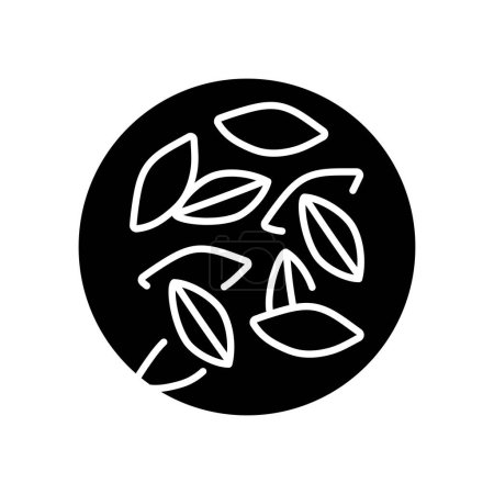 Illustration for Barley black line icon. Natural organic super food. - Royalty Free Image