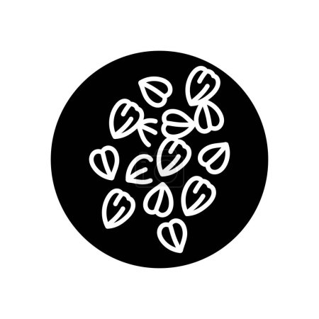 Ilustración de Icono de línea negra trigo sarraceno. Comida orgánica natural súper. - Imagen libre de derechos