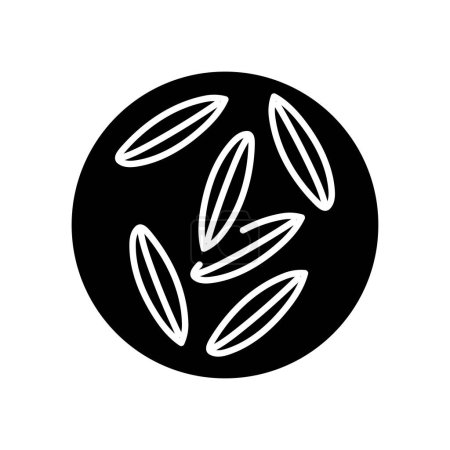 Ilustración de Icono de línea negra avena. Comida orgánica natural súper. - Imagen libre de derechos