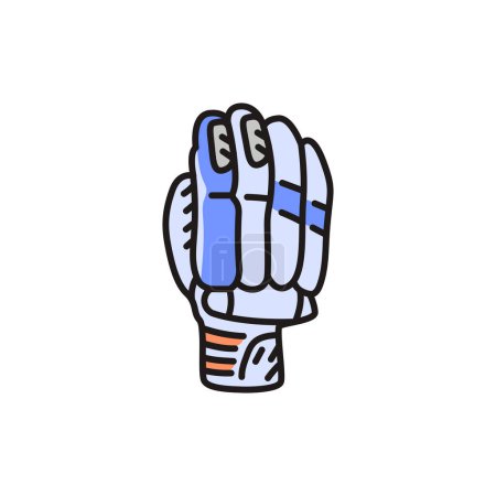 Illustration for Batting glove color line icon. - Royalty Free Image