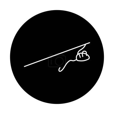 Illustration for Mouse toy for cat play black line icons set. - Royalty Free Image