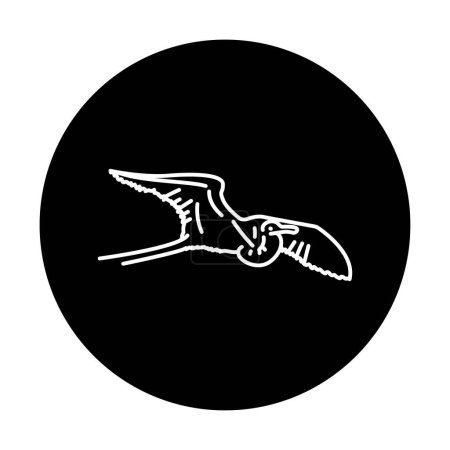 Illustration for Frigatebird black line icon. - Royalty Free Image