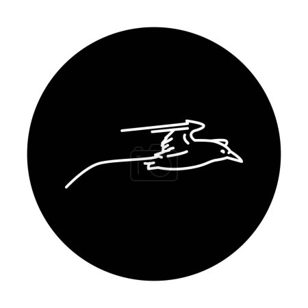 Téléchargez les illustrations : Phaeton oiseau ligne noire icône. - en licence libre de droit