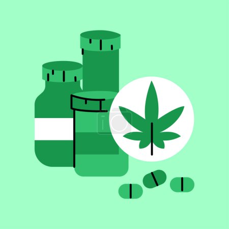 Ilustración de Icono de la línea negra de la marihuana. Sustancia estupefaciente. - Imagen libre de derechos