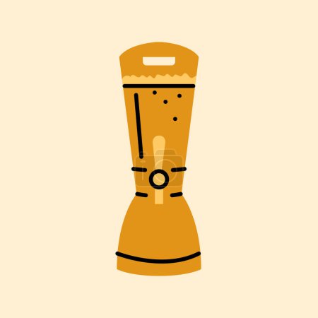 Illustration for Beer tap black line icon. - Royalty Free Image