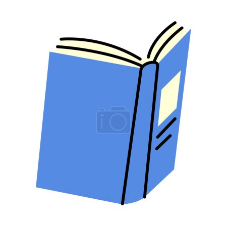 Illustration for Open book color element. Textbook for academic studies. - Royalty Free Image
