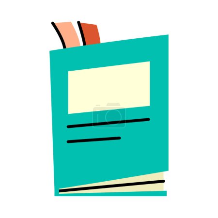 Ilustración de Elemento de color del libro de texto. Libro de texto para estudios académicos. - Imagen libre de derechos
