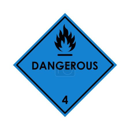 Ilustración de Elemento de color peligroso. icono de vector de material peligroso. - Imagen libre de derechos