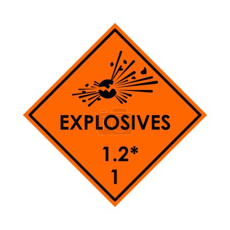 Illustration for Explosives color element. Hazardous material. - Royalty Free Image