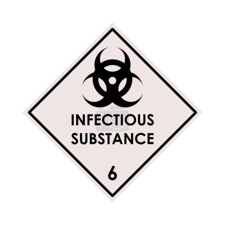 Illustration for Infectious substance color element. Hazardous material vector icon. - Royalty Free Image