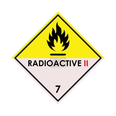 Illustration for Radioactive 2 color element. Hazardous material vector icon. - Royalty Free Image