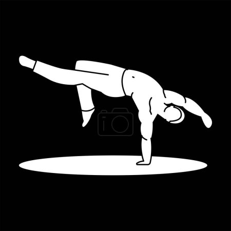 Téléchargez les illustrations : Capoeira joueur concept de couleur. - en licence libre de droit