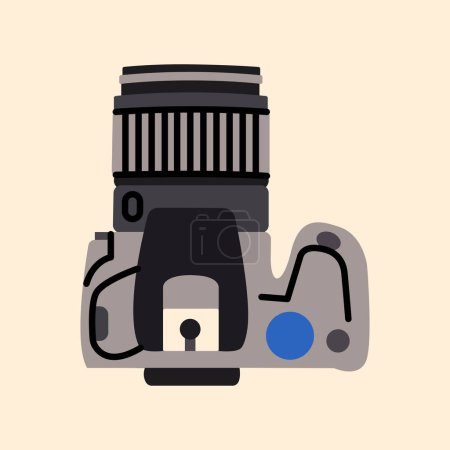 Illustration for Photo camera color icon. Photo session. Electronic device. - Royalty Free Image