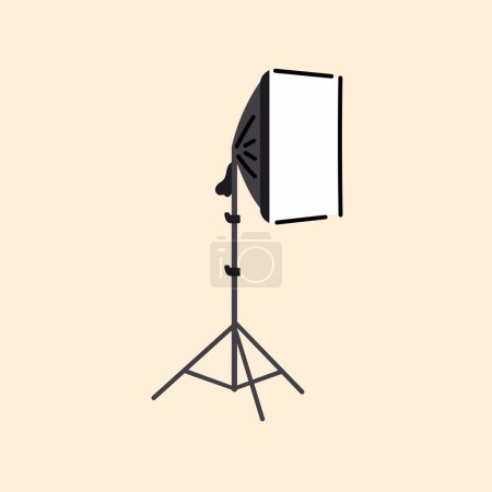 Illustration for Softbox color icon. Professional equipment. - Royalty Free Image